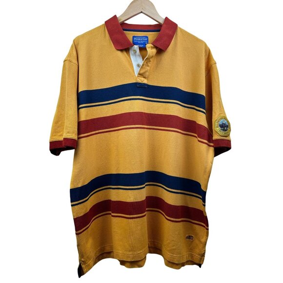 Pendleton Polo Shirt Mens XXL Yellowstone Park Blanket Retro Rugby Multicolor - Picture 1 of 6
